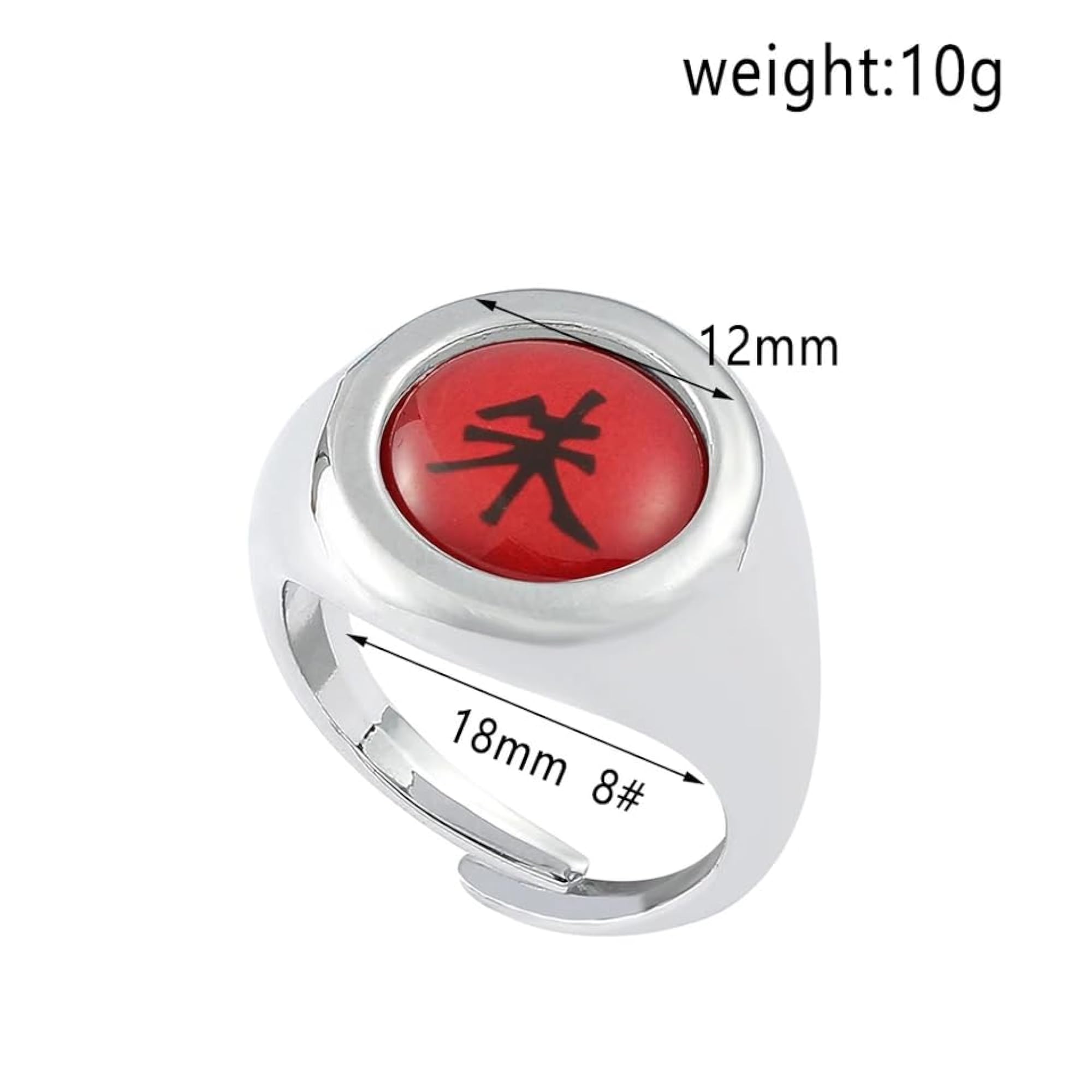 Itachi Uchiha Ring Leaf Village Cosplay Set Collectible Rings